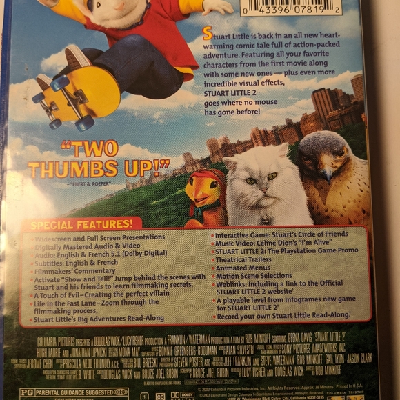 Stuart Little 2 (Special Edition) DVD, Steve Zahn, James Woods, Melanie Griffith - Picture 2 of 5